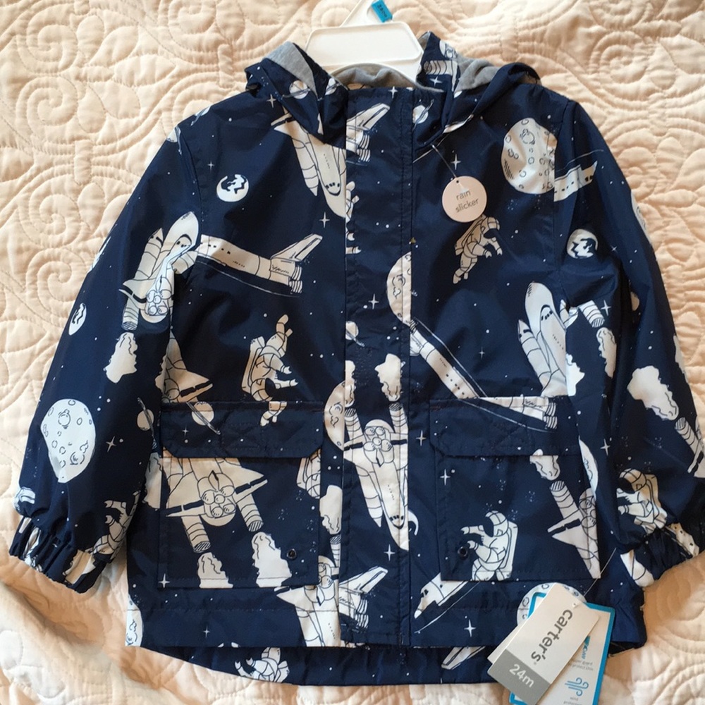 Carter’s rain jacket with hood, size 24 months